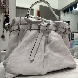 Arbo White Leather Tote